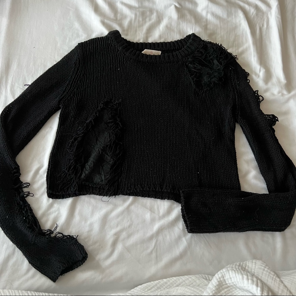 Distressed Knit LF Sweater